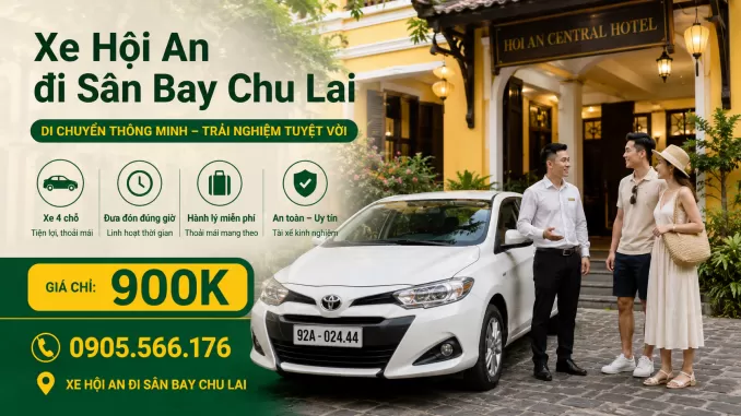 xe hội an đi sân bay chu lai