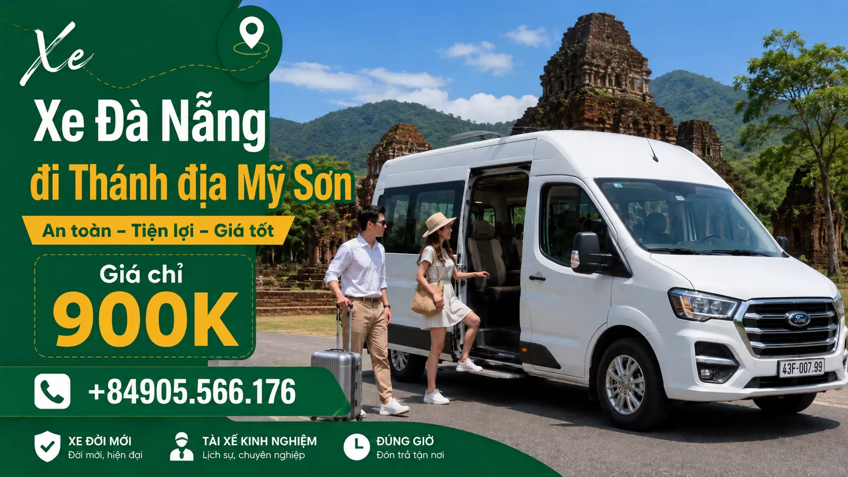 Xe riêng từ Đà Nẵng đi Thánh địa Mỹ Sơn