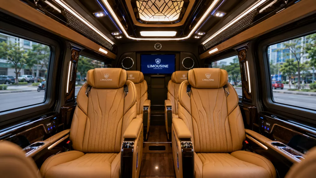 Đặt Xe Đà Nẵng Limousine Hội An Trải Nghiệm Sang Trọng 2 noi that xe limousine